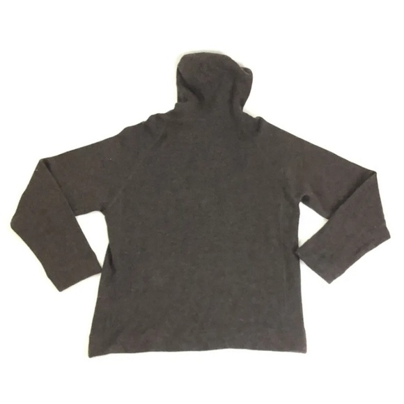 Modern Amusement Mens Sz L Lambswool Blend Knit Hoodie Brown Pullover Style - Picture 3 of 4